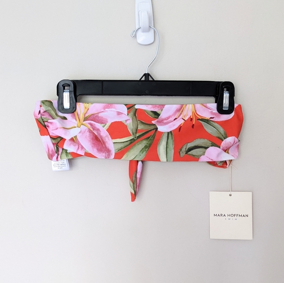 **NEW MARA HOFFMAN x REVOLVE Abigail Floral Bikini Set in Red Multi - Size Small - Picture 2 of 9